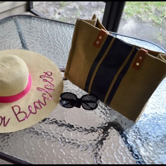 NWT Wknd OnlY  Canvas Crossbody Tote Bags - Picture 9 of 17